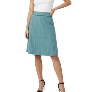 Sitwell Anthropologie Women’s Green Skirt Thread Textured Boho Bohemian Sz 0
